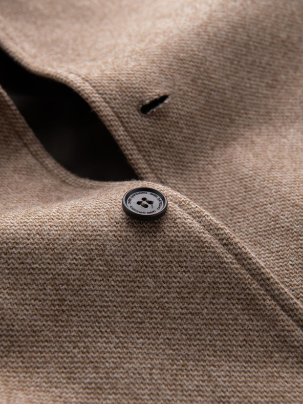 Ombre Clothing Férfi melange hosszú kabát kapucnival Ombre ruházat