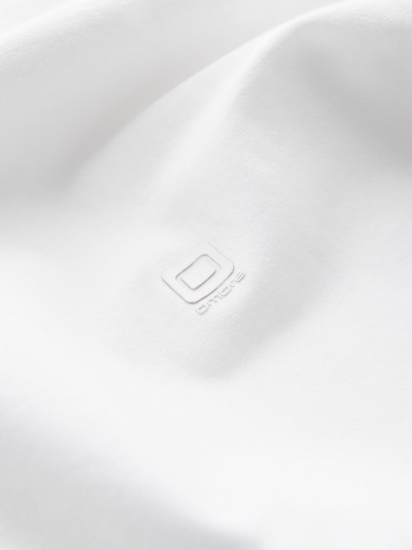 Ombre Clothing Férfi pamut trikolor póló - fehér és tengerészkék V3 OM-TSCT-0174 Ombre Ruházat