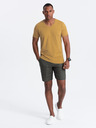 Ombre Clothing Férfi klasszikus pamut BASIC nyakpóló - mustár V8 OM-TSBS-0145 Ombre Clothing Ombre Clothing