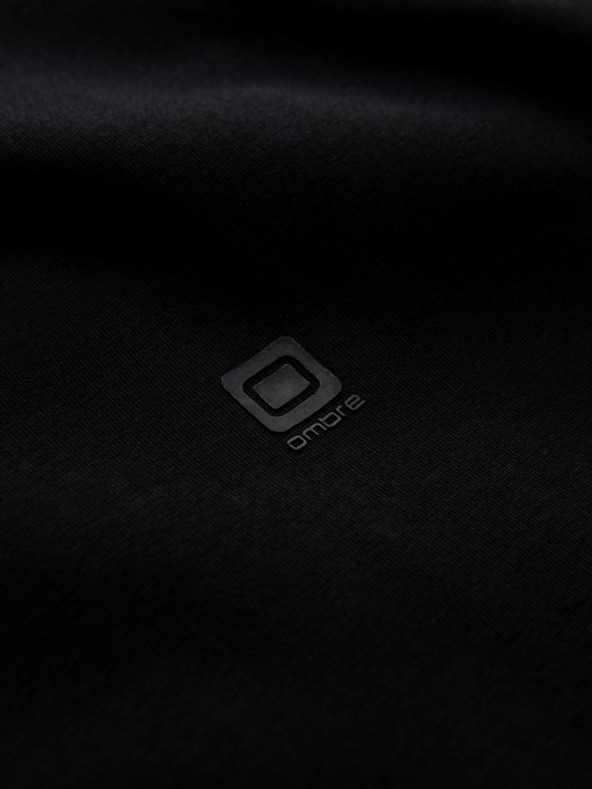 Ombre Clothing Férfi pamut trikolor póló - fehér és tengerészkék V3 OM-TSCT-0174 Ombre Ruházat