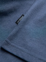 Ombre Clothing Férfi klasszikus pamut V-nyakú BASIC póló - kék V18 OM-TSBS-0145 Ombre ruházat