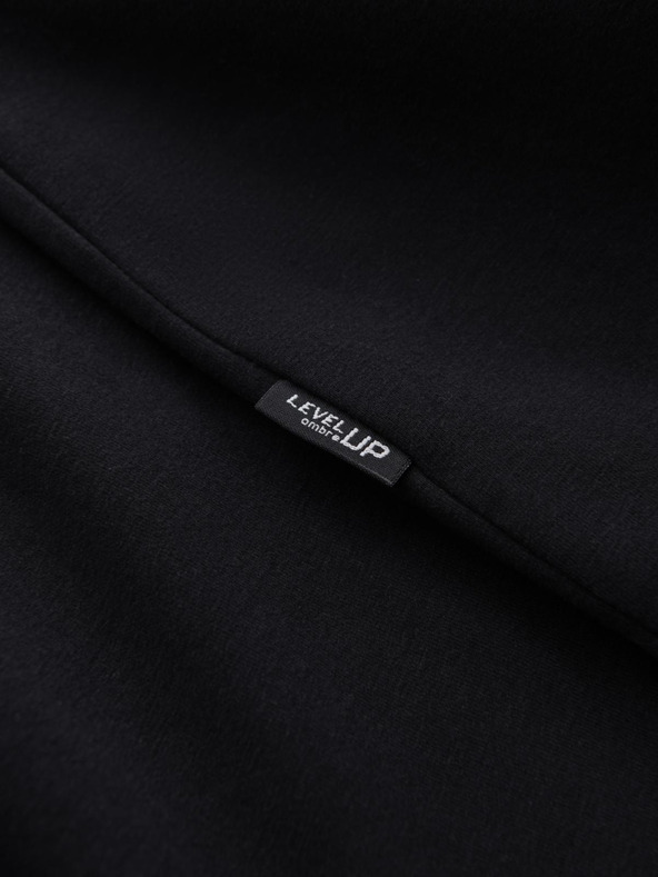 Ombre Clothing Férfi pamut LOOSE FIT hosszú ujjú, kerek nyakú póló - fekete V1 OM-LSBC-0129 Ombre Clothing