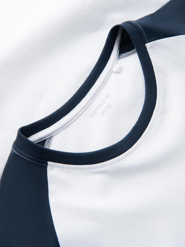 Ombre Clothing Férfi nyomtatott hosszú ujjú póló - fekete V1 OM-LSPT-0119 Ombre Ruházat