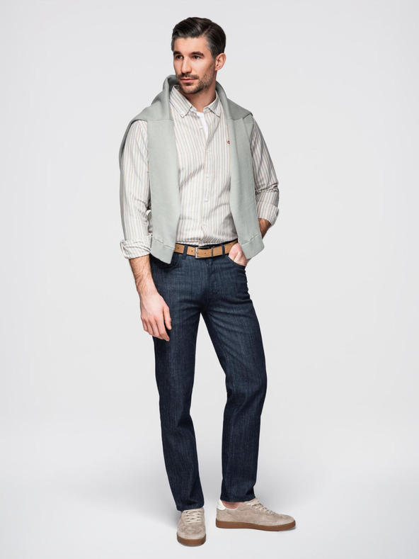 Ombre Clothing Férfi pamut ing REGULAR FIT finom csíkokkal Ombre Clothing