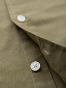 Ombre Clothing Férfi rövid ujjú ing kubai gallérral khaki Ombre Ruházat