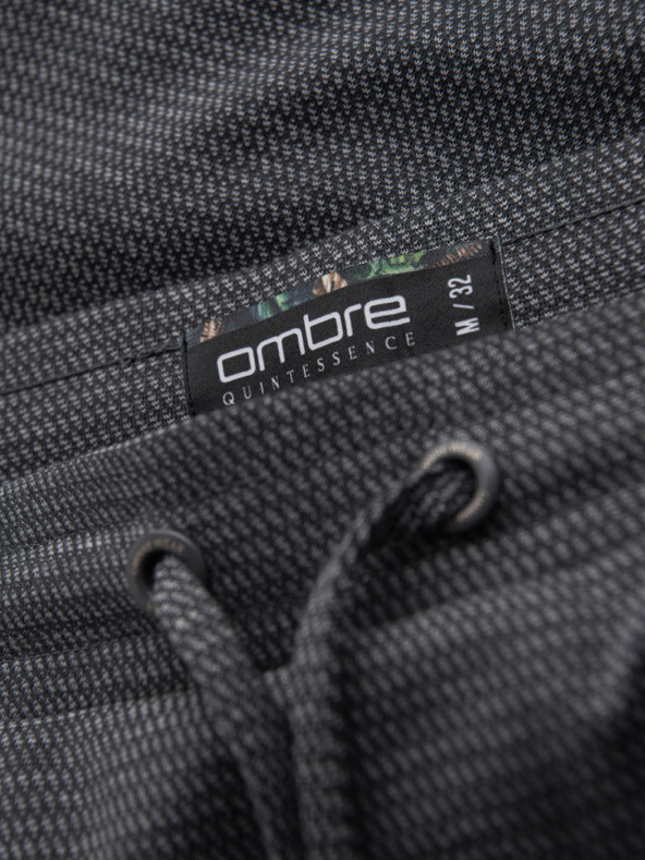 Ombre Clothing Férfi strukturált kötött short rugalmas derékkal Ombre Clothing