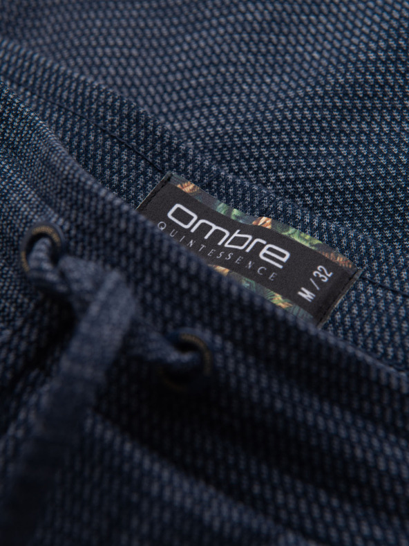 Ombre Clothing Férfi strukturált kötött short rugalmas derékkal Ombre Clothing