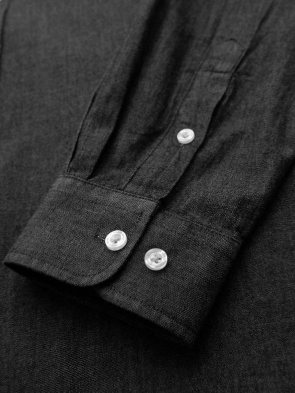 Ombre Clothing Férfi farmer ing hímzett zsebbel Ombre Clothing