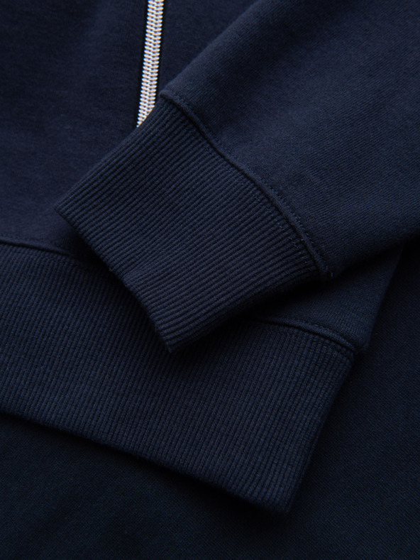 Ombre Clothing Ombre Clothing mosott férfi pulóver díszvarrással a nyakkivágásnál