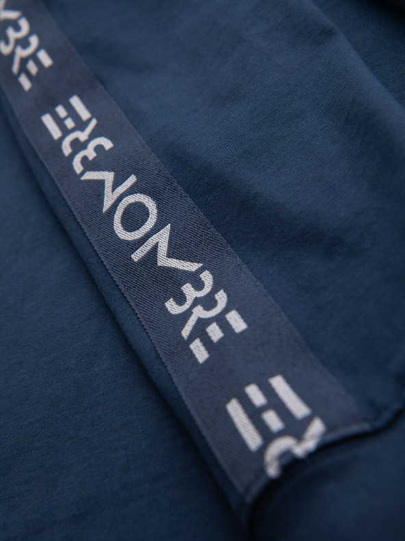 Ombre Clothing Ombre Clothing férfi hosszú ujjú pamut póló szegéllyel és mellrészén nyomattal