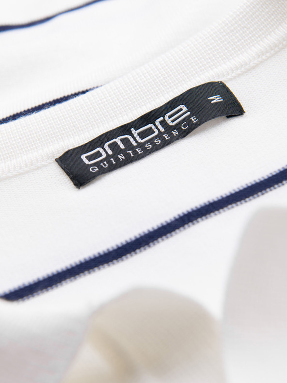 Ombre Clothing Férfi viszkóz póló vízszintes csíkokkal Ombre Clothing