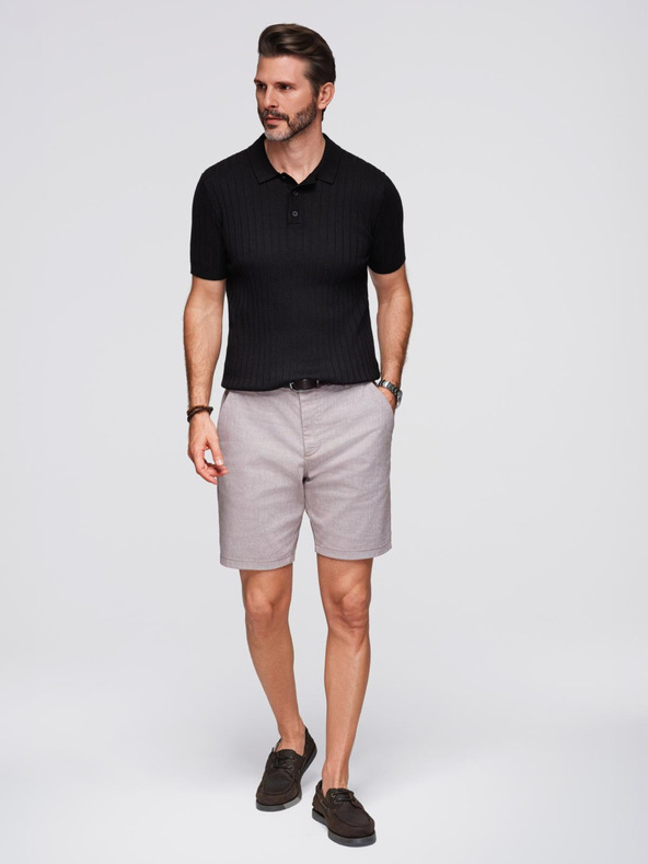 Ombre Clothing Férfi slim fit viszkóz póló függőleges csíkokkal Ombre Clothing