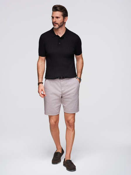 Ombre Clothing Férfi slim fit viszkóz póló függőleges csíkokkal Ombre Clothing