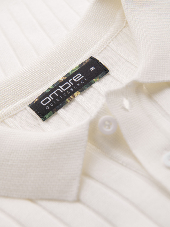 Ombre Clothing Férfi slim fit viszkóz póló függőleges csíkokkal Ombre Clothing