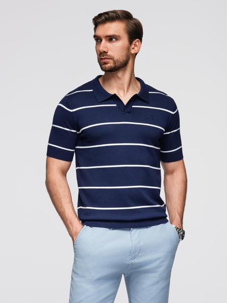 Ombre Clothing Férfi viszkóz póló vízszintes csíkokkal Ombre Clothing