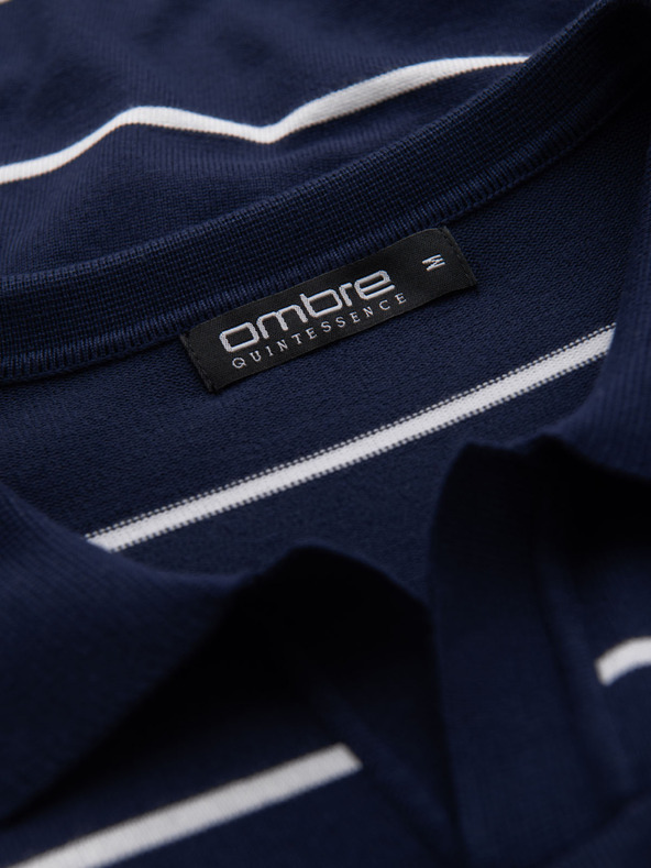 Ombre Clothing Férfi viszkóz póló vízszintes csíkokkal Ombre Clothing