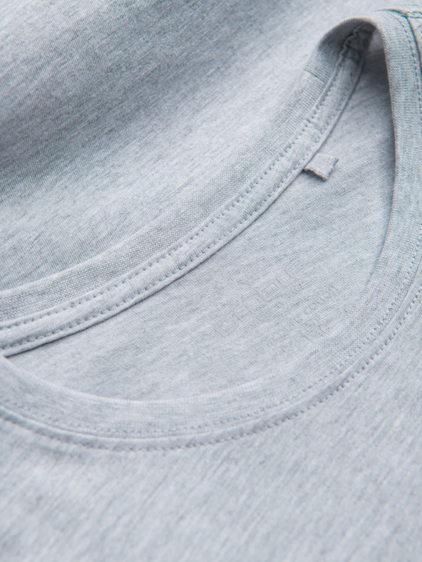 Ombre Clothing Világosszürke férfi alap póló Ombre Ruházat