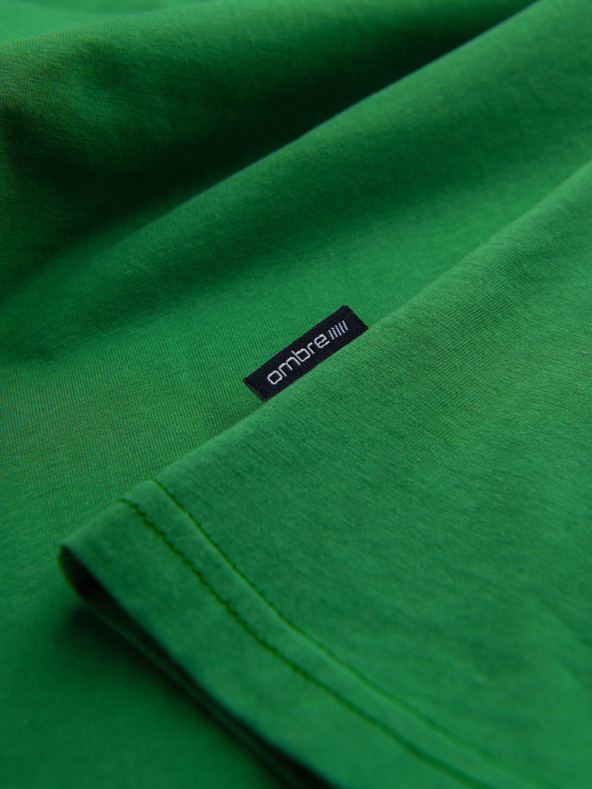 Ombre Clothing Zöld férfi basic ing Ombre Clothing