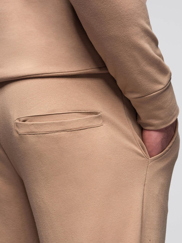 Ombre Clothing Férfi kapucnis pulóver + melegítőnadrág - barna