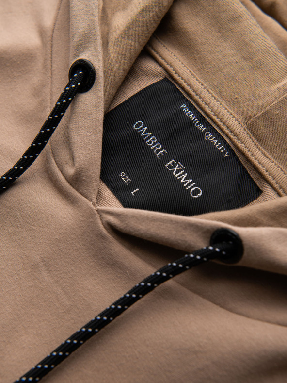 Ombre Clothing Férfi kapucnis pulóver + melegítőnadrág - barna