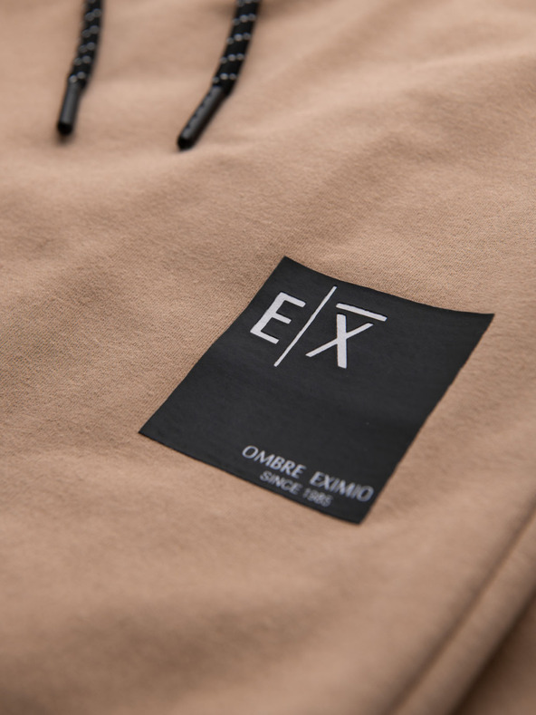 Ombre Clothing Férfi kapucnis pulóver + melegítőnadrág - barna