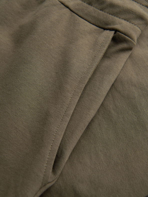 Ombre Clothing Férfi kapucnis pulóver + melegítőnadrág - olíva