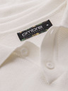 Ombre Clothing Férfi pamut polo póló strukturált kötésből - fehér