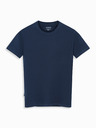 Ombre Clothing BASIC férfi klasszikus pamut póló - sötétkék