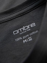 Ombre Clothing BASIC férfi klasszikus pamut póló - szürke