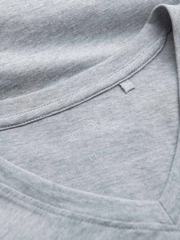 Ombre Clothing Szürke férfi pamut alap férfi póló Ombre Clothing