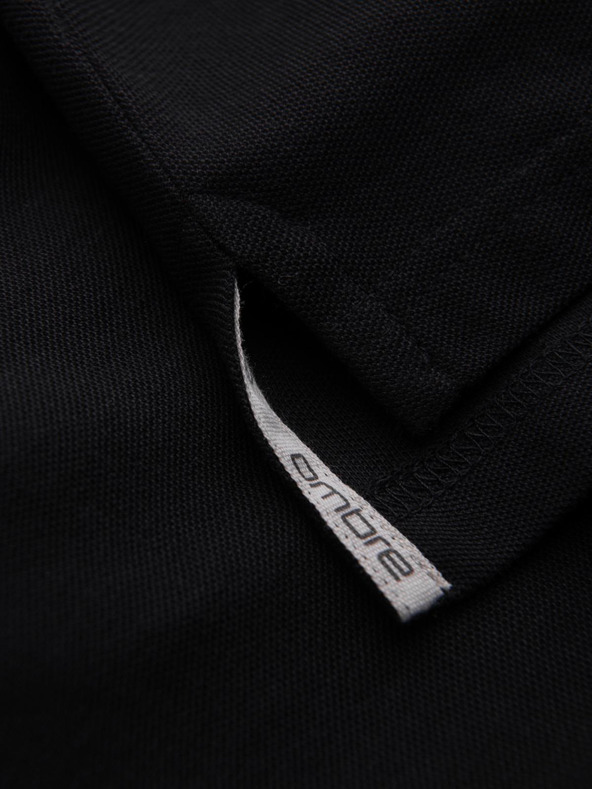 Ombre Clothing Fekete férfi alap póló póló Ombre Ruházat