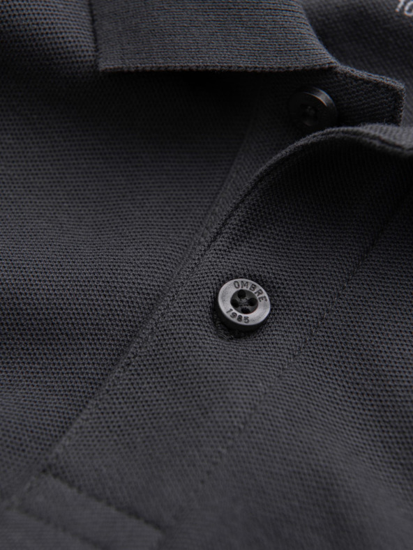 Ombre Clothing Szürke férfi alap póló póló Ombre Ruházat