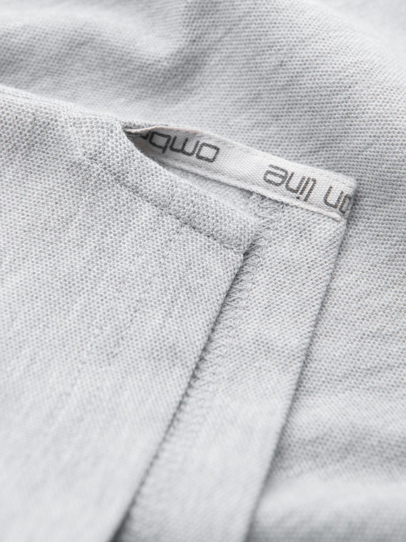 Ombre Clothing Világosszürke férfi alapvető póló póló Ombre ruházat