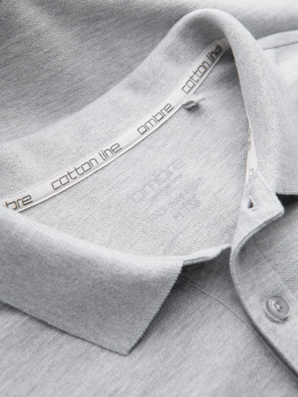 Ombre Clothing Világosszürke férfi alapvető póló póló Ombre ruházat