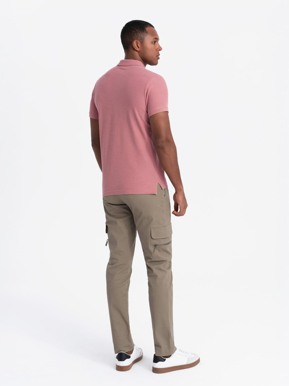 Ombre Clothing Rózsaszín férfi alap póló póló Ombre Ruházat