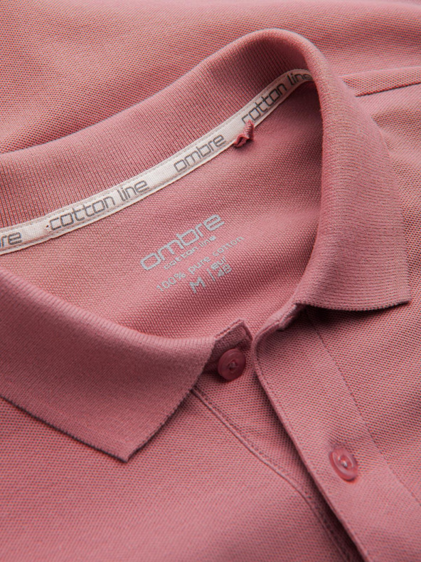 Ombre Clothing Rózsaszín férfi alap póló póló Ombre Ruházat