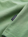 Ombre Clothing Klasszikus pamut férfi BASIC V-nyakú póló - zöld V11 OM-TSBS-0145 Ombre Ruházat