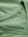 Ombre Clothing Klasszikus pamut férfi BASIC V-nyakú póló - zöld V11 OM-TSBS-0145 Ombre Ruházat
