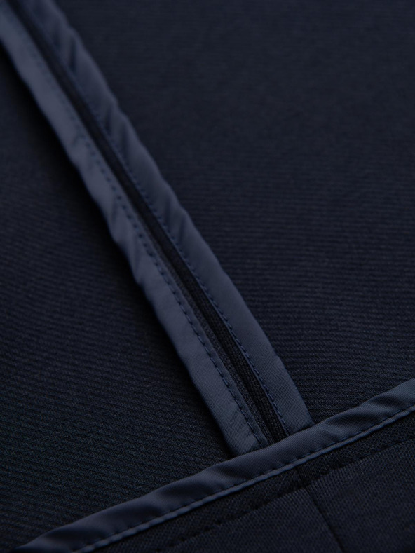 Ombre Clothing Férfi sötétkék zakó SLIM finom strukturált kötéssel