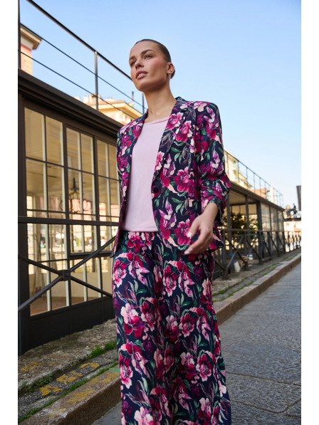 Moodo Kék virágos zakó Moodo