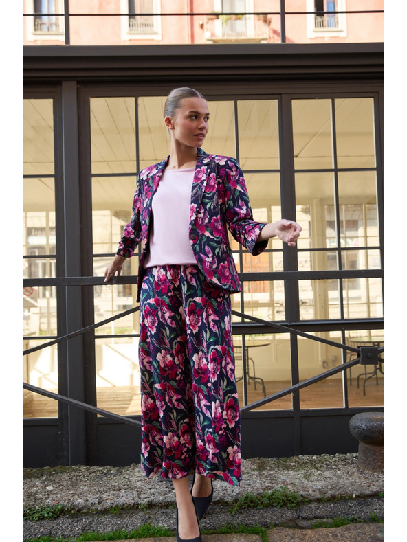 Moodo Kék virágos zakó Moodo