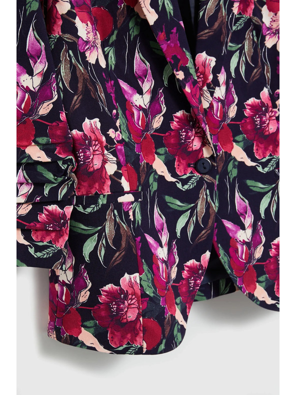 Moodo Kék virágos zakó Moodo