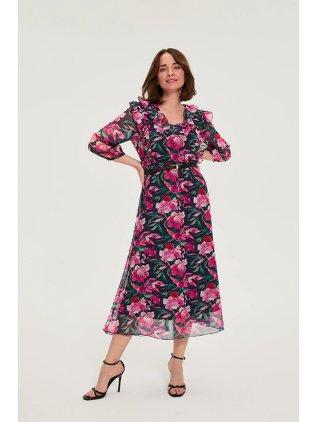 Moodo Sötétkék virágos ruha Moodo