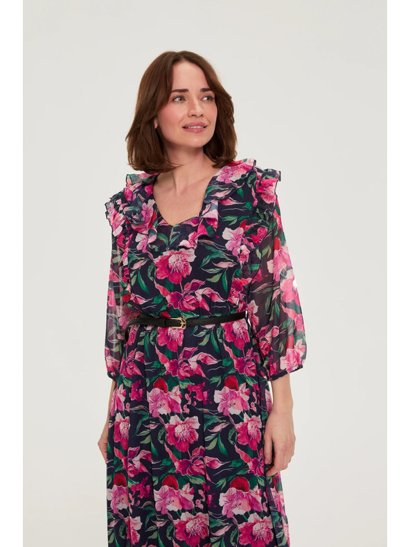 Moodo Sötétkék virágos ruha Moodo