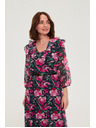 Moodo Sötétkék virágos ruha Moodo