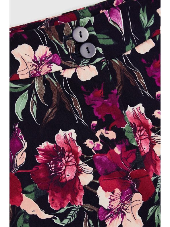 Moodo Virágos nadrág sötét kék Moodo
