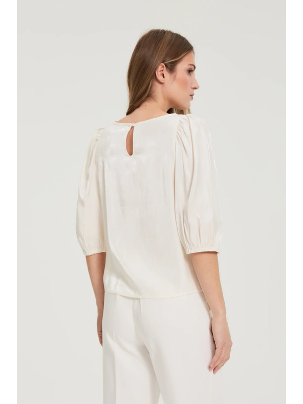 Moodo Bouffant ujjú krém színű ing Moodo