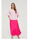 Moodo Rózsaszín volán ujjú blúz Moodo