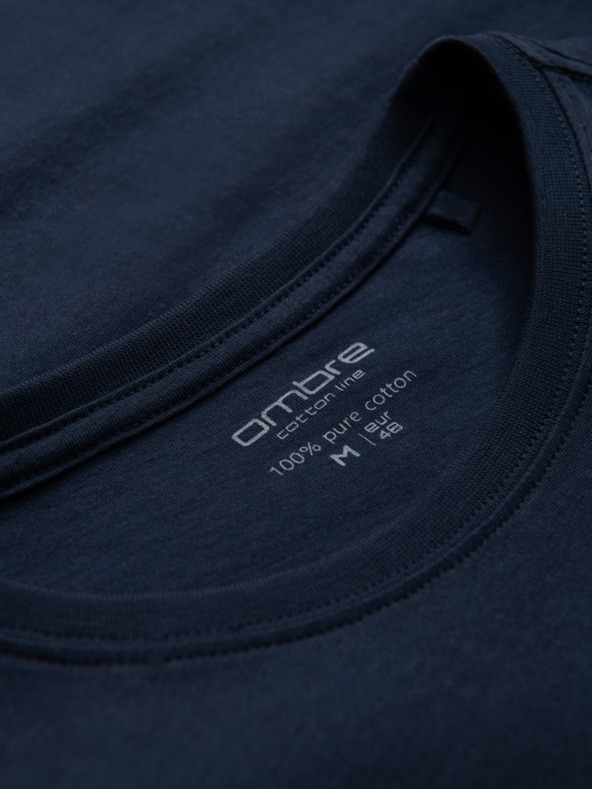 Ombre Clothing Sötétkék férfi alap póló Ombre Ruházat