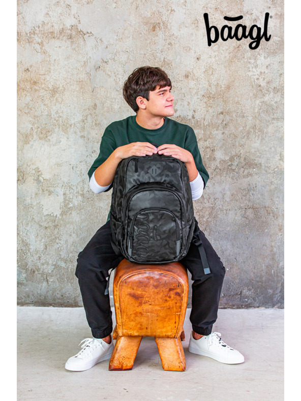 BAAGL  BAAGL SET 3 Coolmate Onyx: hátizsák, tolltartó, zsák